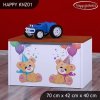 Box na hračky Happy KNZ01 - medvídci s balónky (Barva bílá)
