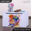 Box na hračky Happy KNZ01 - hrající lokomotiva (Barva bílá)