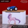 Box na hračky Happy KNZ01 - jednorožec (Barva bílá)