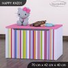 Box na hračky Happy KNZ01 - barevné pásky (Barva bílá)