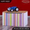 Box na hračky Happy KNZ01 - barevné pásky (Barva bílá)