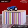 Box na hračky Happy KNZ01 - barevné pásky (Barva bílá)