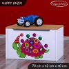 Box na hračky Happy KNZ01 - barevný želvík (Barva bílá)