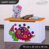 Box na hračky Happy KNZ01 - barevný želvík (Barva bílá)
