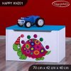 Box na hračky Happy KNZ01 - barevný želvík (Barva bílá)