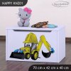 Box na hračky Happy KNZ01 - bagr (Barva bílá)