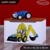 Box na hračky Happy KNZ01 - bagr (Barva bílá)