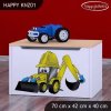 Box na hračky Happy KNZ01 - bagr (Barva bílá)