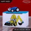 Box na hračky Happy KNZ01 - bagr (Barva bílá)