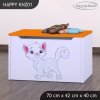 Box na hračky Happy KNZ01 - bílá kočička (Barva bílá)
