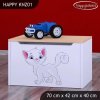 Box na hračky Happy KNZ01 - bílá kočička (Barva bílá)