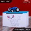 Box na hračky Happy KNZ01 - bílá kočička (Barva bílá)