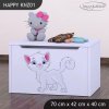 Box na hračky Happy KNZ01 - bílá kočička (Barva bílá)