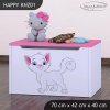 Box na hračky Happy KNZ01 - bílá kočička (Barva bílá)