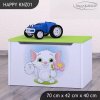 Box na hračky Happy KNZ01 - kočička s květinou (Barva bílá)