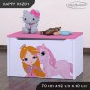 Box na hračky Happy KNZ01 - princezna a jednorožec (Barva bílá)