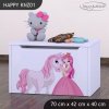 Box na hračky Happy KNZ01 - princezna s koníkem (Barva bílá)