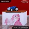 Box na hračky Happy KNZ01 - princezna s koníkem (Barva bílá)