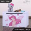 Box na hračky Happy KNZ01 - víla s motýlkami (Barva bílá)