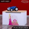 Box na hračky Happy KNZ01 - princezna se zámkem (Barva bílá)