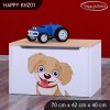 Box na hračky Happy KNZ01 - pejsek (Barva bílá)