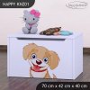 Box na hračky Happy KNZ01 - pejsek (Barva bílá)