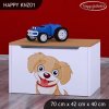 Box na hračky Happy KNZ01 - pejsek (Barva bílá)