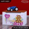 Box na hračky Happy KNZ01 - pejsek a srdce (Barva bílá)