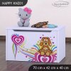 Box na hračky Happy KNZ01 - pejsek a srdce (Barva bílá)