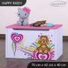 Box na hračky Happy KNZ01 - pejsek a srdce (Barva bílá)