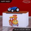 Box na hračky Happy KNZ01 - lokomotiva (Barva bílá)