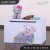 Box na hračky Happy KNZ01 - medvídek v autě (Barva bílá)