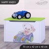 Box na hračky Happy KNZ01 - medvídek v autě (Barva bílá)