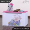 Box na hračky Happy KNZ01 - medvídek v autě (Barva bílá)