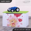 Box na hračky Happy KNZ01 - medvídek s balónky (Barva bílá)