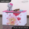 Box na hračky Happy KNZ01 - medvídek s balónky (Barva bílá)
