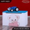 Box na hračky Happy KNZ01 - medvídek se srdcem (Barva bílá)