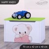 Box na hračky Happy KNZ01 - medvídek se srdcem (Barva bílá)