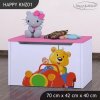 Box na hračky Happy KNZ01 - medvídek v červeném autě (Barva bílá)