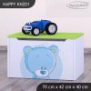 Box na hračky Happy KNZ01 - modrý medvídek (Barva bílá)