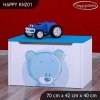 Box na hračky Happy KNZ01 - modrý medvídek (Barva bílá)