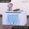 Box na hračky Happy KNZ01 - modrý medvídek (Barva bílá)