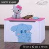 Box na hračky Happy KNZ01 - modrý slon (Barva bílá)