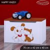 Box na hračky Happy KNZ01 - pejsek a kočička (Barva bílá)