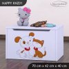 Box na hračky Happy KNZ01 - pejsek a kočička (Barva bílá)