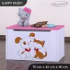 Box na hračky Happy KNZ01 - pejsek a kočička (Barva bílá)