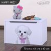 Box na hračky Happy KNZ01 - pejsek s mašlí (Barva bílá)