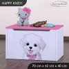 Box na hračky Happy KNZ01 - pejsek s mašlí (Barva bílá)