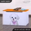 Box na hračky Happy KNZ01 - pejsek s mašlí (Barva bílá)