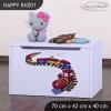Box na hračky Happy KNZ01 - vláček (Barva bílá)